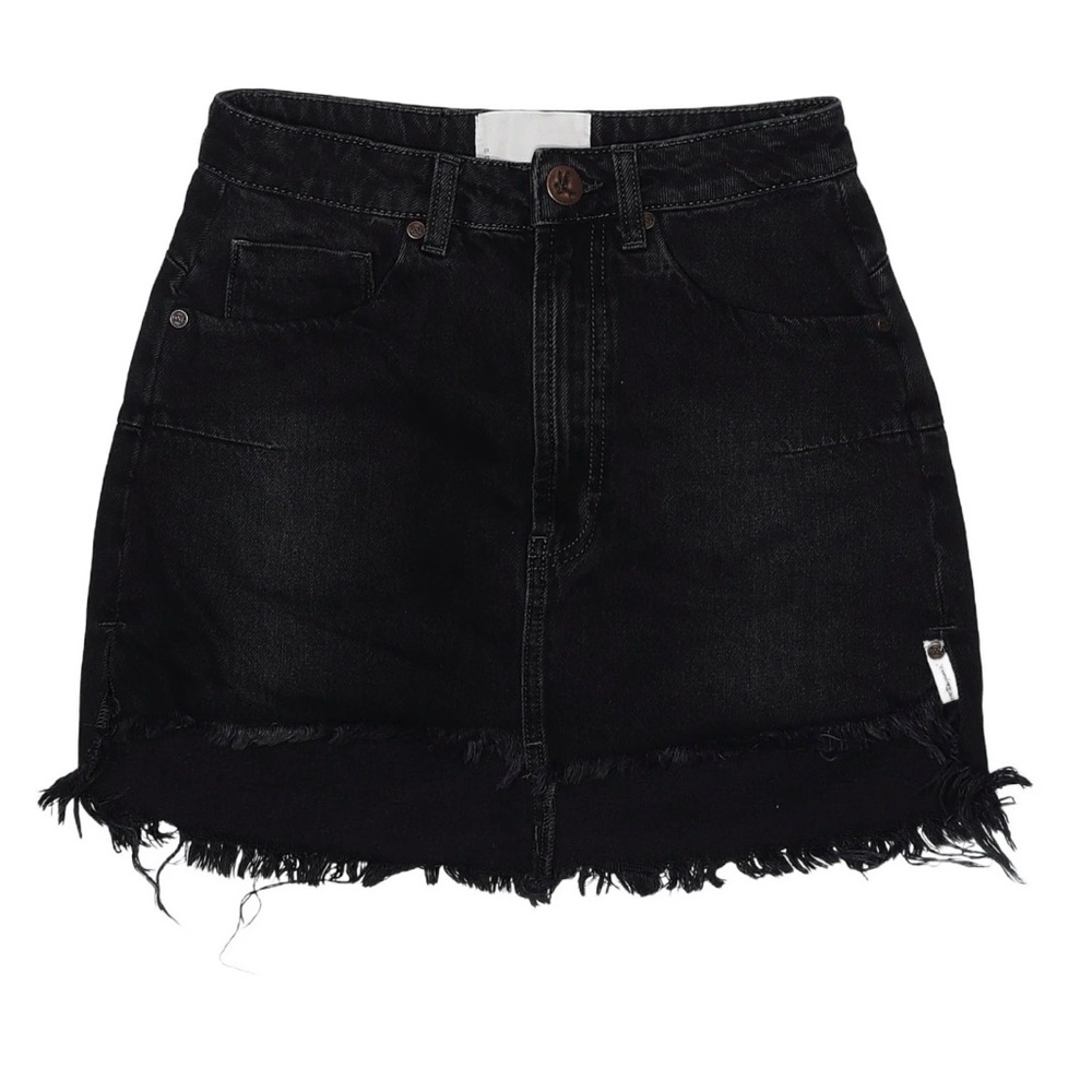 ONETEASPOON black denim a-line skirt